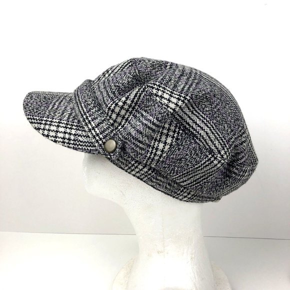 Women Plaid Newsboy Cap Poly And Wool Blend Fashion Hat for Ladies - Picture 3 of 7
